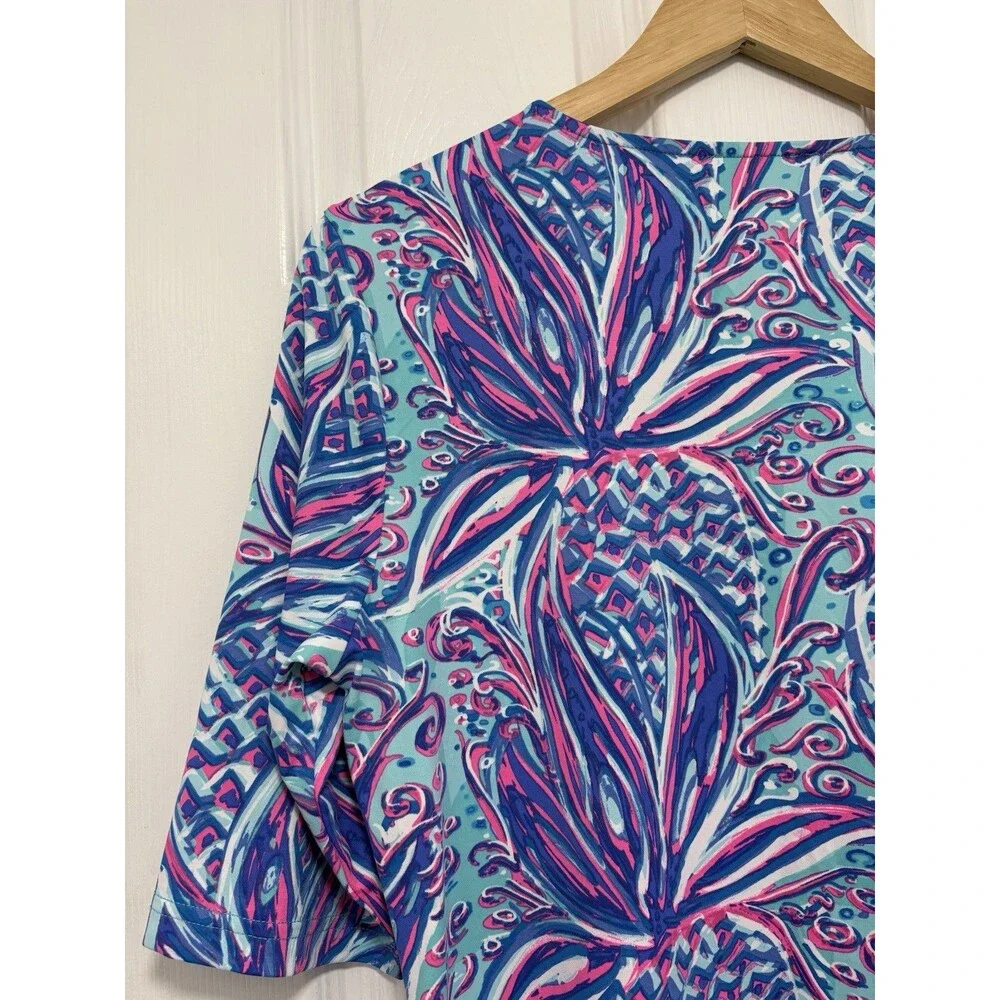 Anthony's Resort Wear Womens Dress Medium Abstract Coral Coastal Print